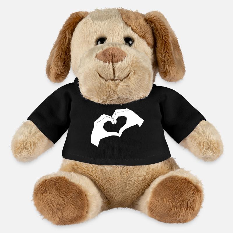 Herzhand-Design mit minimalistischem Look - MiniFeet® Hund Helge - Schwarz