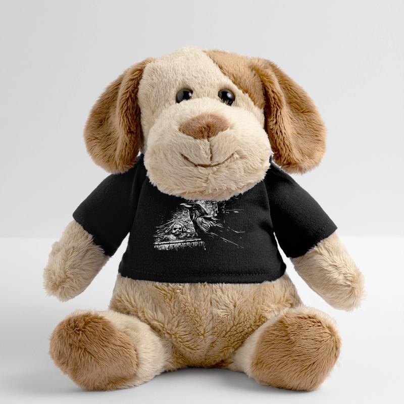 Corbeau avec crâne Chien en peluche Helge MiniFeet®