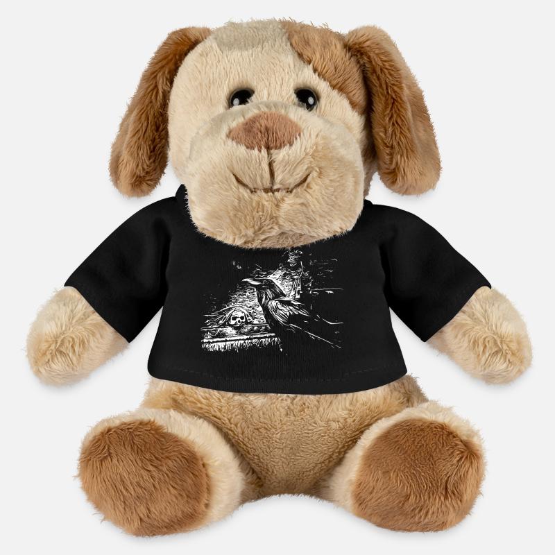 Raven with skull - MiniFeet® Dog Helge - black