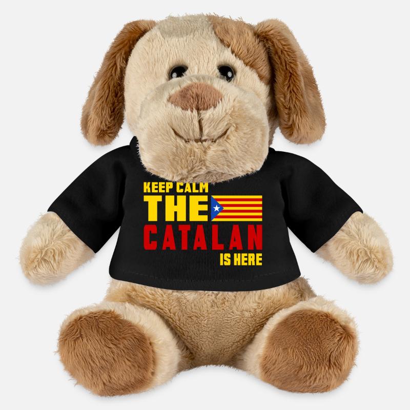 Keep Calm Katalonien Flaggen Design - MiniFeet® Hund Helge - Schwarz