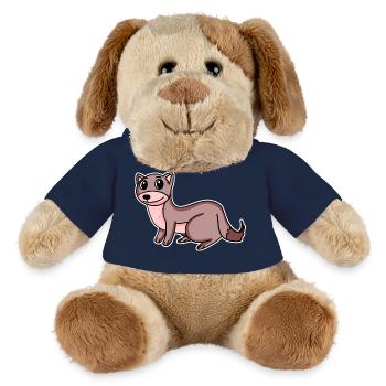 Motif de belette - Chien en peluche Helge MiniFeet® - bleu marine - Devant