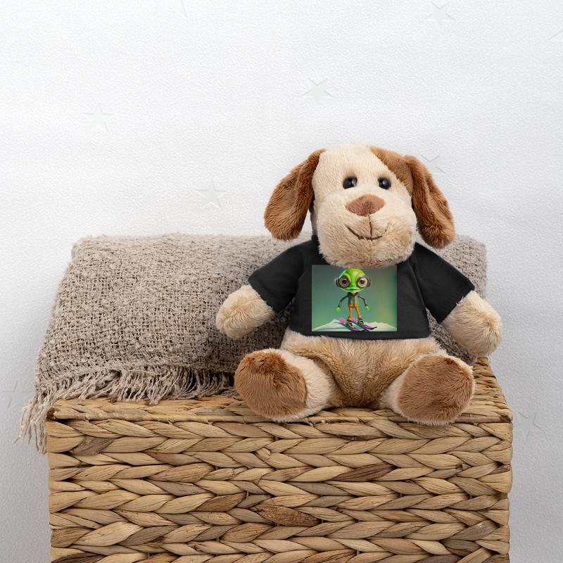 mignon petit vert rétro vintage alien skie Chien en peluche Helge MiniFeet®