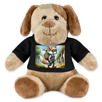 Deutsche Kinderreime illustrierter Comic Backen, Backen - MiniFeet® Hund Helge - Schwarz - Vorne