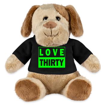 Love thirty Tennis Birthday 30er Geburtstag Design - MiniFeet® Hund Helge - Schwarz - Vorne