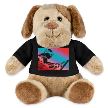 Schweißer Retro Look - MiniFeet® Hund Helge - Schwarz - Vorne