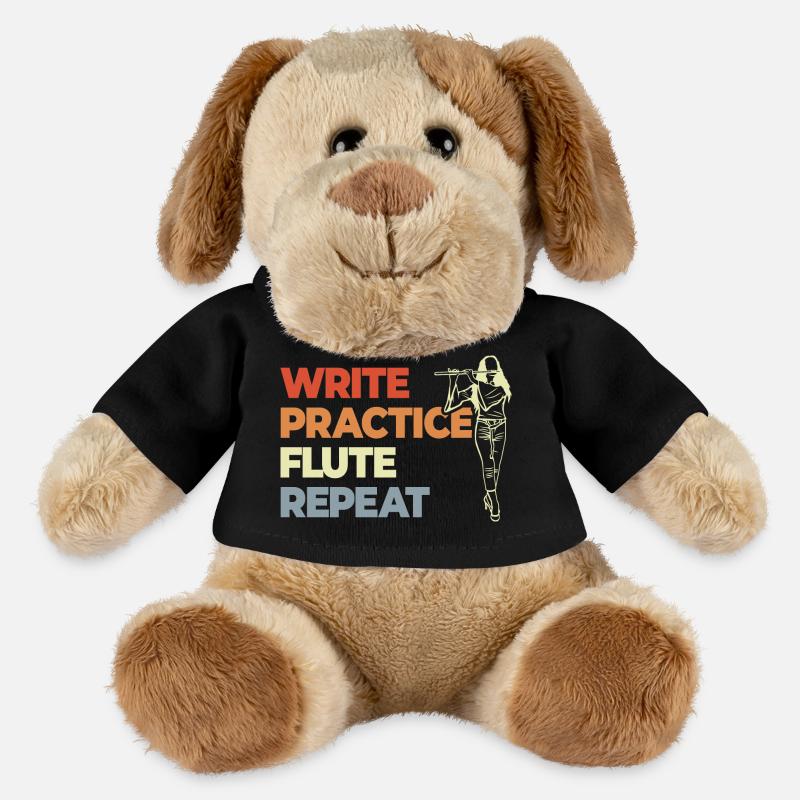 Write Practice Flute Repeat - MiniFeet® Hund Helge - Schwarz