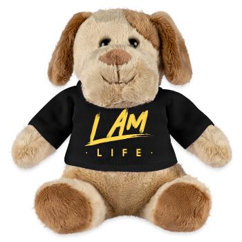 I am life zen motivation - Chien en peluche Helge MiniFeet® - noir - Devant