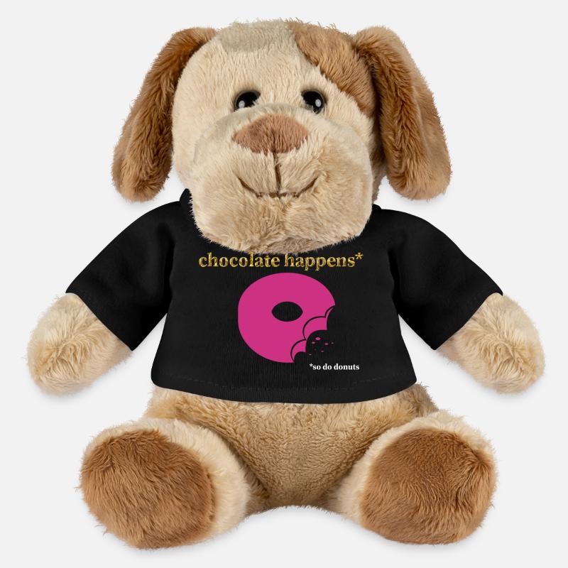 Pink donut with chocolate accent - MiniFeet® Dog Helge - black