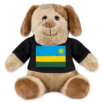Flagge von Ruanda - MiniFeet® Hund Helge - Schwarz - Vorne