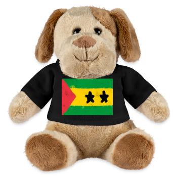Drapeau de São Tomé-et-Príncipe - Chien en peluche Helge MiniFeet® - noir - Devant