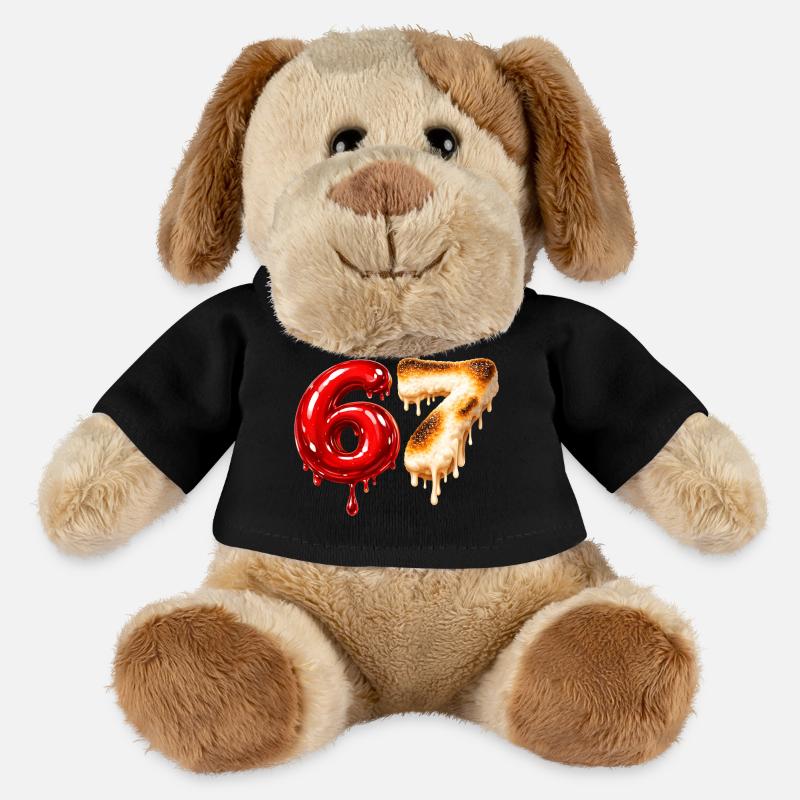 67 - 6 7 - Six Seven Meme - MiniFeet® Dog Helge - black