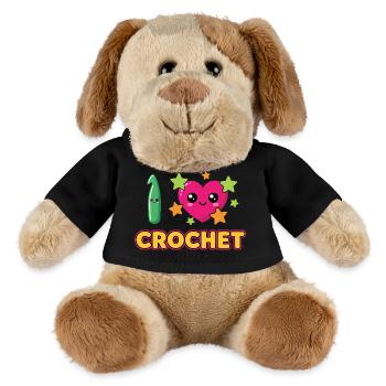 I Love Crochet Häkeln - MiniFeet® Hund Helge - Schwarz - Vorne
