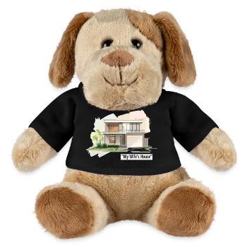 Ultra Modern Family Home Illustration - MiniFeet® Dog Helge - black - Front