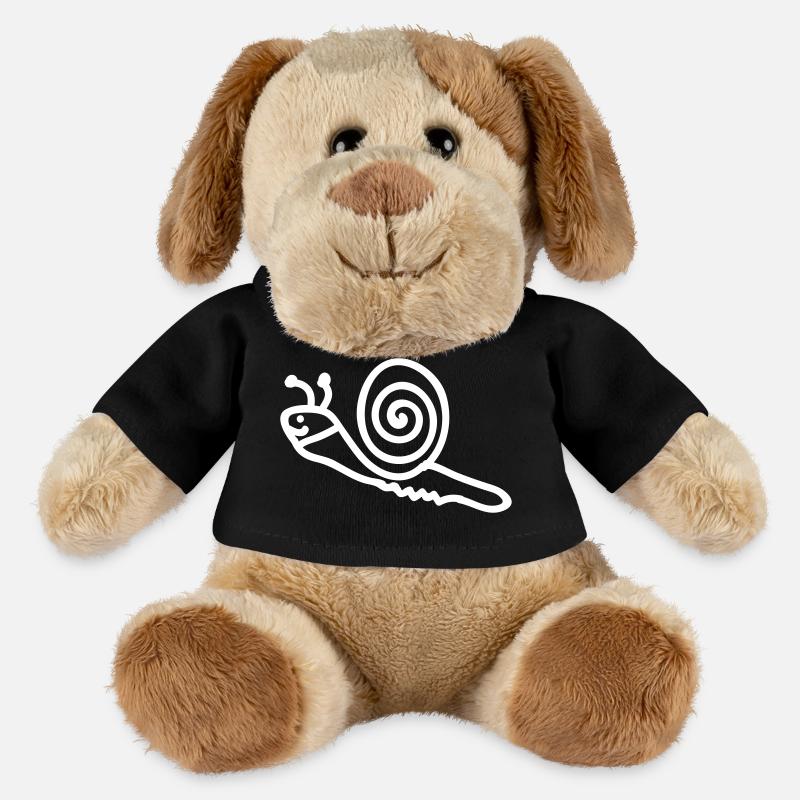 escargot - Chien en peluche Helge MiniFeet® - noir