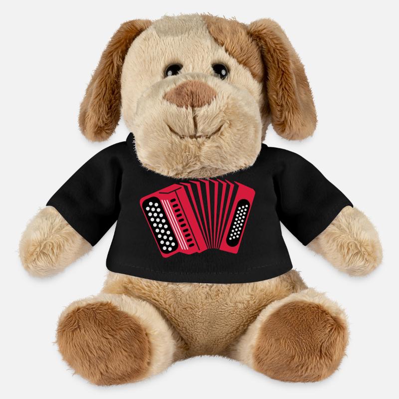 accordéon - Chien en peluche Helge MiniFeet® - noir