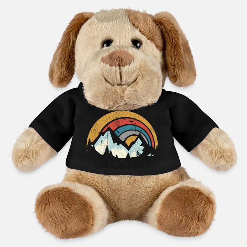 Retro Mountain Sunset Arc - MiniFeet® Dog Helge - black