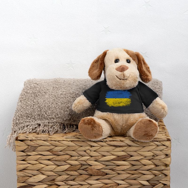 Ukraine Flag Brush Stroke MiniFeet® Dog Helge