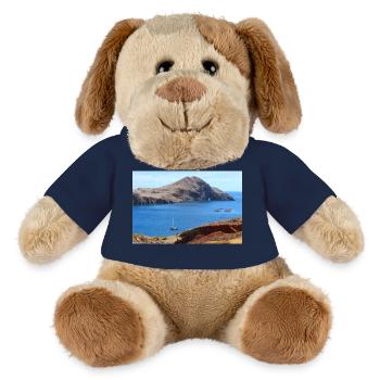 Affiche Madère Portugal - Chien en peluche Helge MiniFeet® - bleu marine - Devant