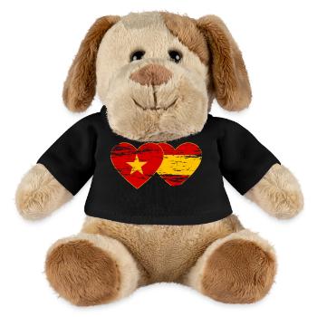 Vietnam Spain Flag Heart Used - MiniFeet® Dog Helge - black - Front