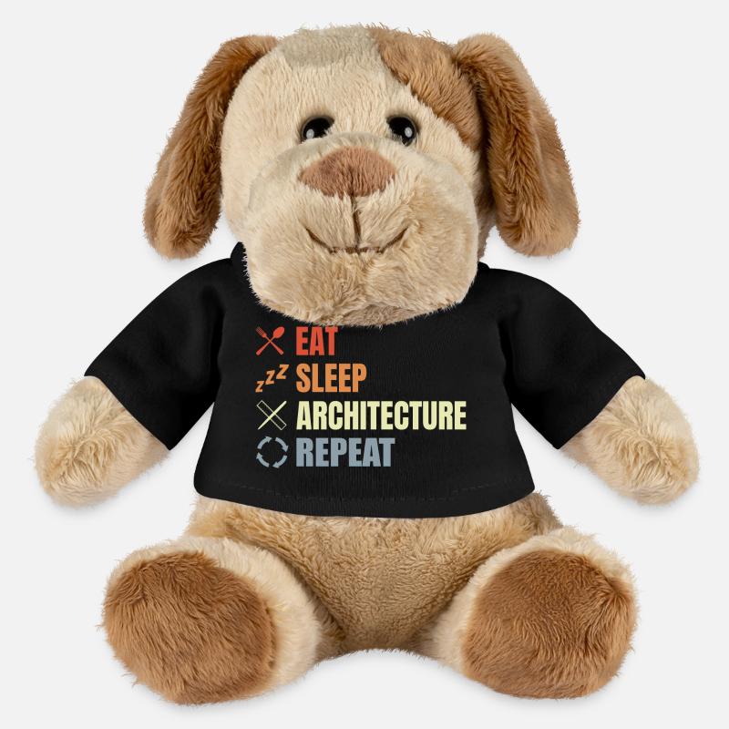 Eat Sleep Architecture Repeat - MiniFeet® Dog Helge - black