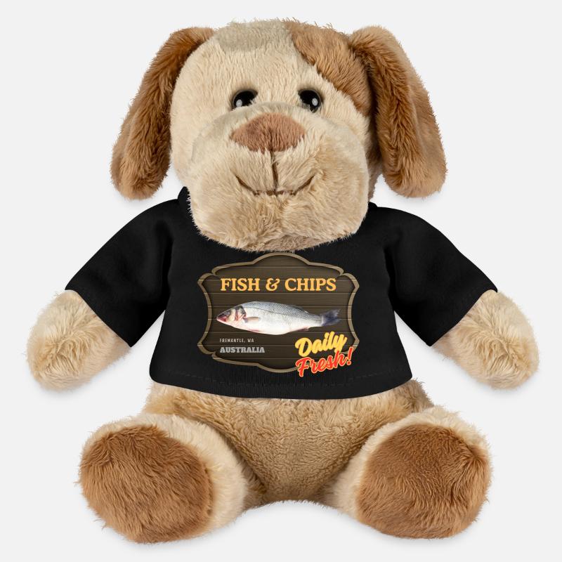 Fish and Chips, Daily Fresh - MiniFeet® Hund Helge - Schwarz