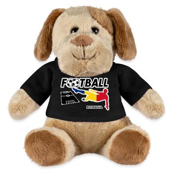 Fußball Fieber Rumänien - MiniFeet® Hund Helge - Schwarz - Vorne