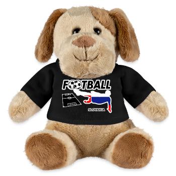 Fußball Fieber Slowakei - MiniFeet® Hund Helge - Schwarz - Vorne