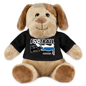 Fußball Fieber Slovenien - MiniFeet® Hund Helge - Schwarz - Vorne
