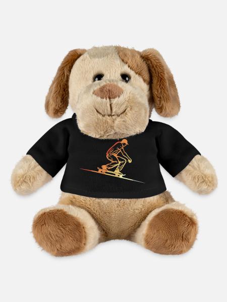 Skateboarding Retro Style - MiniFeet® Dog Helge - black