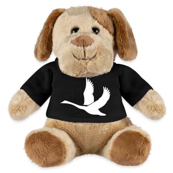 Schwan mit gewaltigen Schwingen - MiniFeet® Hund Helge - Schwarz - Vorne
