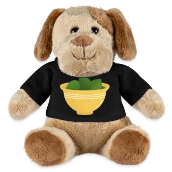 Bol de citrons verts - Chien en peluche Helge MiniFeet® - noir - Devant
