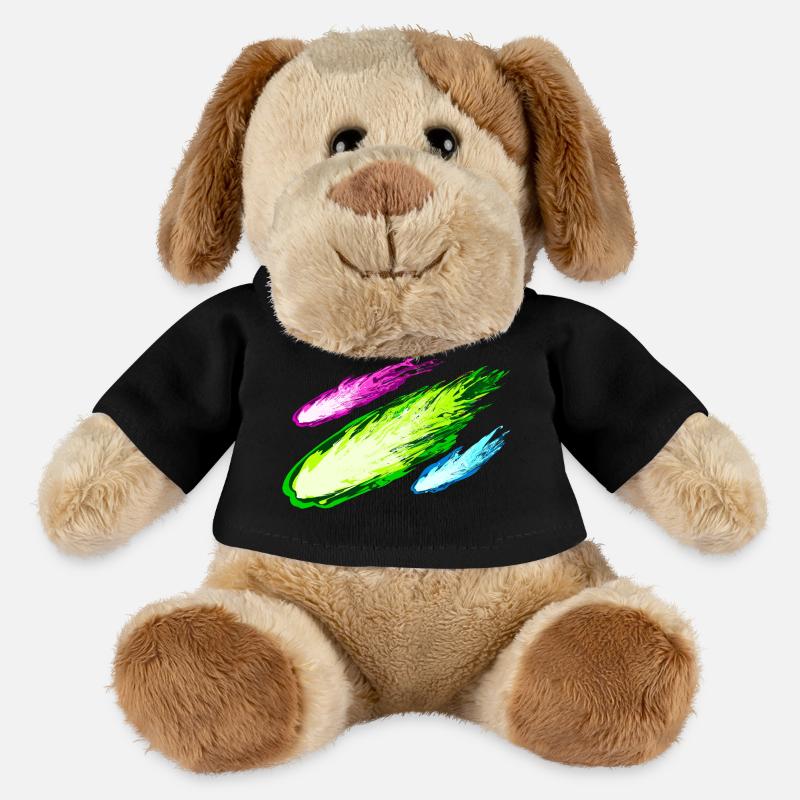Explosion von bunten Drachen - MiniFeet® Hund Helge - Schwarz