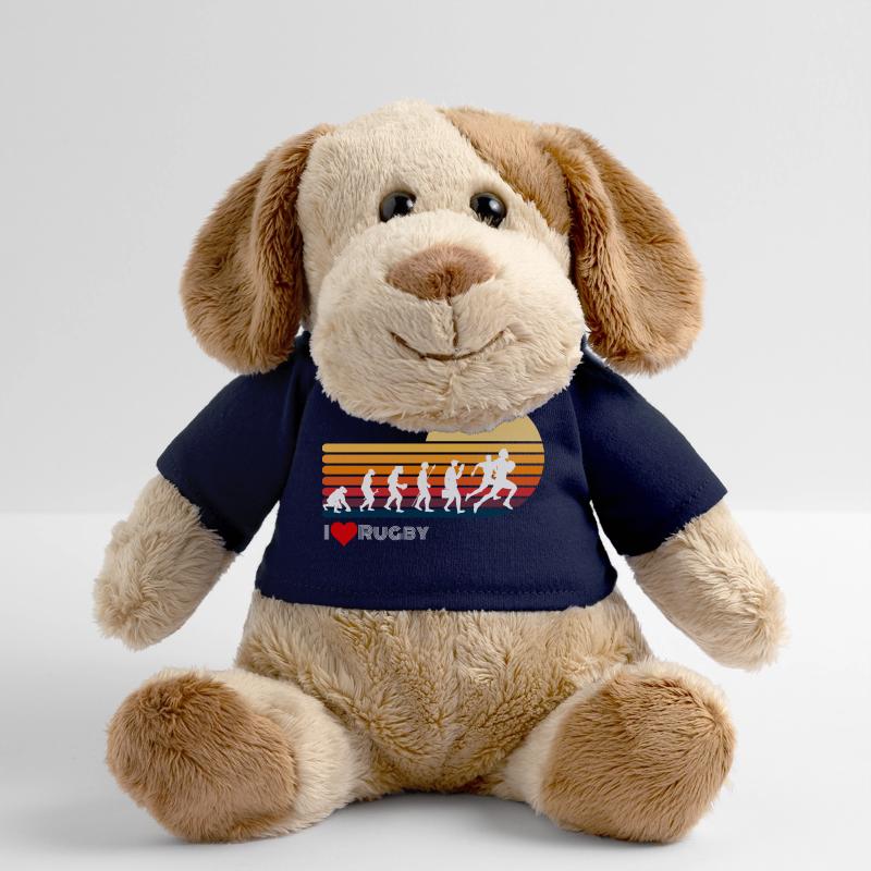 Rugby Rétro Evolution Coucher de soleil Chien en peluche Helge MiniFeet®