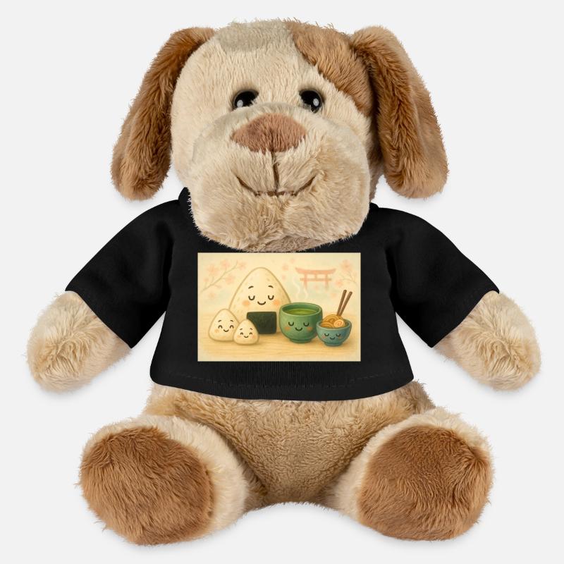 Kawaii Reisbällchen mit Tee Torii - MiniFeet® Hund Helge - Schwarz