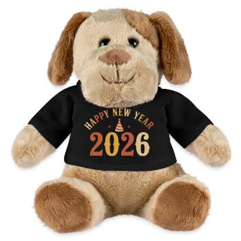 Feiert die schöne Silvesterparty 2026 - MiniFeet® Hund Helge - Schwarz - Vorne