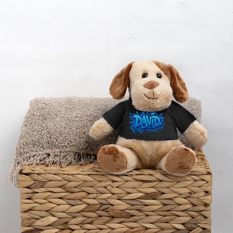 Graffiti DAVID Name Gift Ideal Printable MiniFeet® Dog Helge