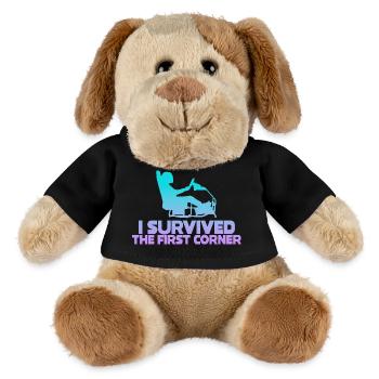 I Survived The First Corner - MiniFeet® Dog Helge - black - Front