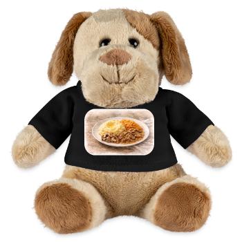 Herzhafte Teller-Idylle  - MiniFeet® Hund Helge - Schwarz - Vorne