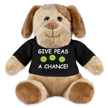 Gib Erbsen Eine Chance – Fröhliche Erbsen - MiniFeet® Hund Helge - Schwarz - Vorne