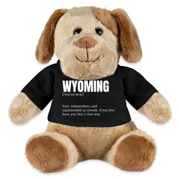 Wyoming Bold Terrain Typography - MiniFeet® Dog Helge - black - Front