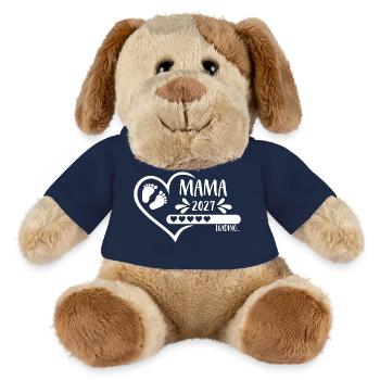 Maman 2027 chargeant Cœur Fille Garçon Pieds de bébé - Chien en peluche Helge MiniFeet® - bleu marine - Devant