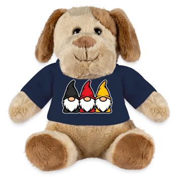 Deutschland Gartenzwerge Trio Schwarz Rot Gold - MiniFeet® Hund Helge - French Navy - Vorne