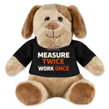 Mode de vie ouvrier Fierté ouvrière Travail - Chien en peluche Helge MiniFeet® - noir - Devant
