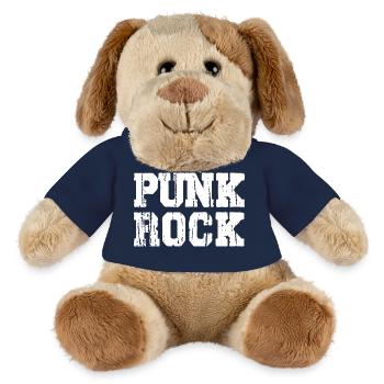 Logo du texte dégradé punk rock - Chien en peluche Helge MiniFeet® - bleu marine - Devant