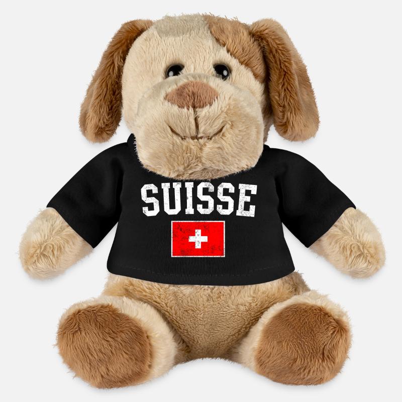 Suisse Bold Flag Typography - MiniFeet® Dog Helge - black