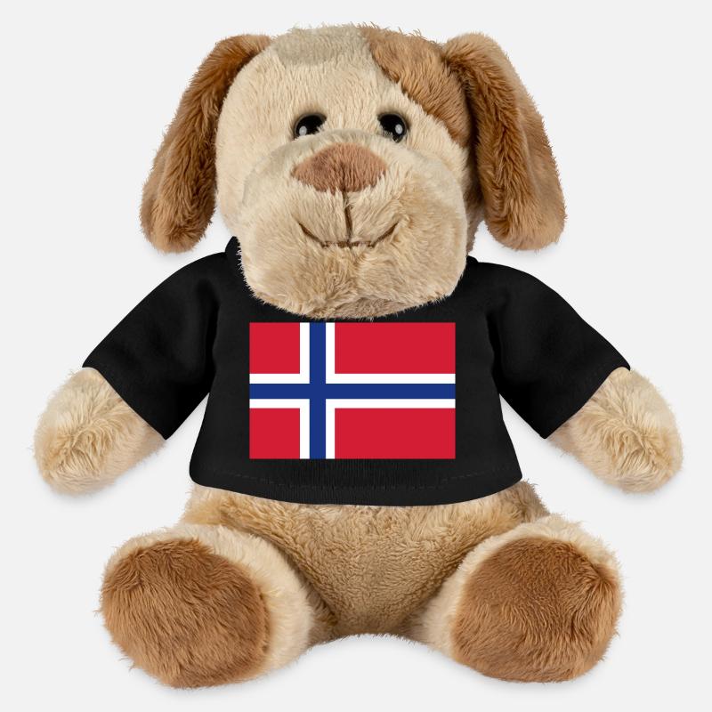 Norwegen Flagge - MiniFeet® Hund Helge - Schwarz
