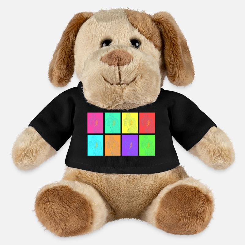 Rocksänger in der Pop Art - MiniFeet® Hund Helge - Schwarz