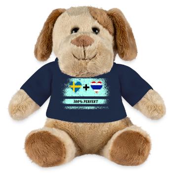 Thaïlande et Suède 100% parfait / cadeau - Chien en peluche Helge MiniFeet® - bleu marine - Devant
