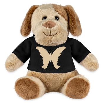 Schmetterlings-Gesicht - MiniFeet® Hund Helge - Schwarz - Vorne
