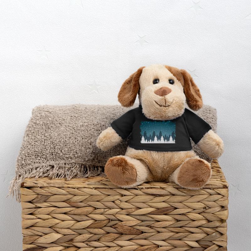 Snowfall | White fir trees, frayed edge MiniFeet® Dog Helge